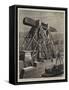 Cleopatra's Needle, the Machinery for Placing the Obelisk in Position on the Thames Embankment-null-Framed Stretched Canvas