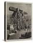 Cleopatra's Needle, the Machinery for Placing the Obelisk in Position on the Thames Embankment-null-Stretched Canvas