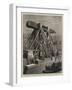 Cleopatra's Needle, the Machinery for Placing the Obelisk in Position on the Thames Embankment-null-Framed Giclee Print