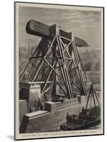 Cleopatra's Needle, the Machinery for Placing the Obelisk in Position on the Thames Embankment-null-Mounted Giclee Print