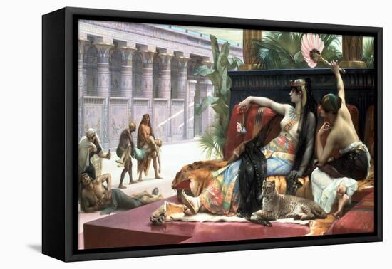 Cleopatra Testing Poisons on Those Condemned to Death, Late 19th Century-Lawrence Alma-Tadema-Framed Stretched Canvas