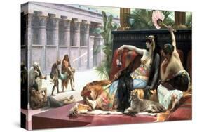 Cleopatra Testing Poisons on Those Condemned to Death, Late 19th Century-Lawrence Alma-Tadema-Stretched Canvas