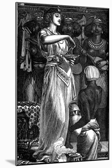 Cleopatra VII (69-30 B), Queen of Egypt, Dissolving Pearls in Wine, 1866-Frederick Augustus Sandys-Mounted Giclee Print
