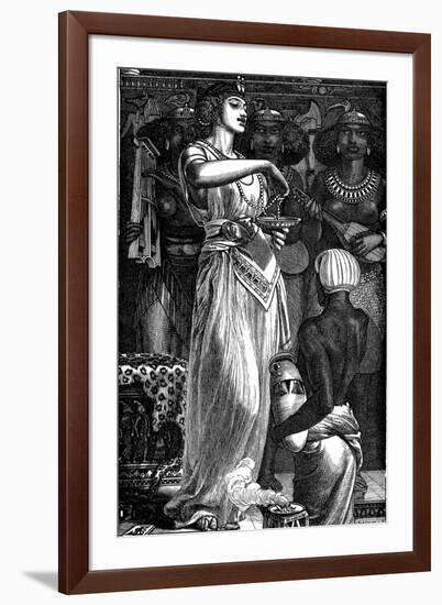 Cleopatra VII (69-30 B), Queen of Egypt, Dissolving Pearls in Wine, 1866-Frederick Augustus Sandys-Framed Giclee Print