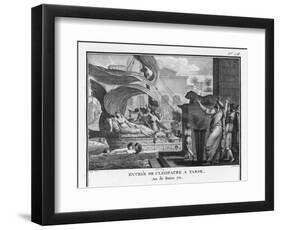 Cleopatra VII in Her Barge on the Nile-Augustyn Mirys-Framed Art Print