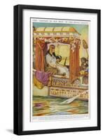 Cleopatra VII Queen of Egypt Enjoying a River-Trip on the Nile in Her Royal Barge-Arthur A. Dixon-Framed Art Print