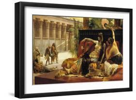 Cleopatra VII, Queen of Egypt, Trying out Poisons on Prisoners Condemned to Death, 1887-Alexandre Cabanel-Framed Premium Giclee Print