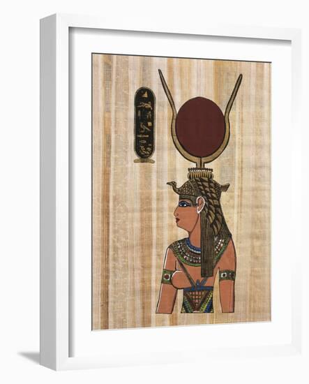 Cleopatra VII, Reconstruction of a Relief From the Temple of Kom Ombo-Egyptian-Framed Giclee Print