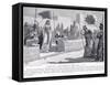 Cleopatra Visits Herod at Jerusalem 33 BC-John Harris Valda-Framed Stretched Canvas