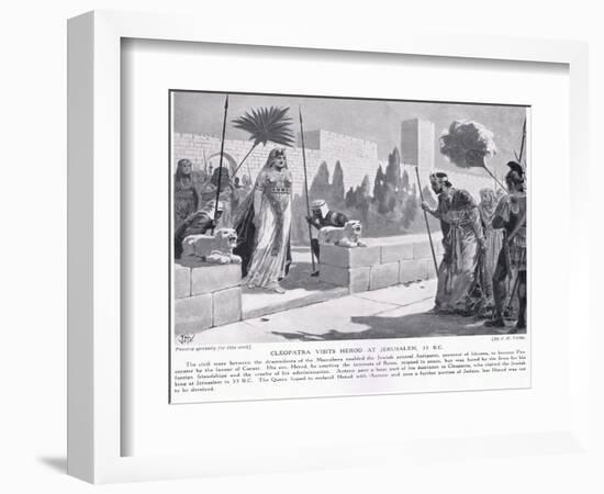 Cleopatra Visits Herod at Jerusalem 33 BC-John Harris Valda-Framed Giclee Print