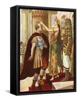 Cleopatra Welcoming Caesar-Tancredi Scarpelli-Framed Stretched Canvas