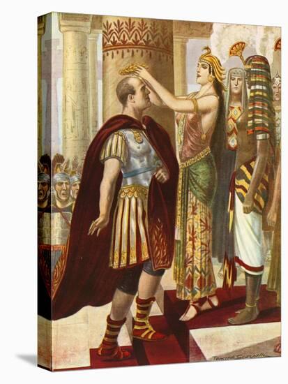 Cleopatra Welcoming Caesar-Tancredi Scarpelli-Stretched Canvas