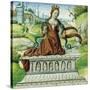 Cleopatra with Two Snakes, Miniature from the Lives of Famous Women-null-Stretched Canvas