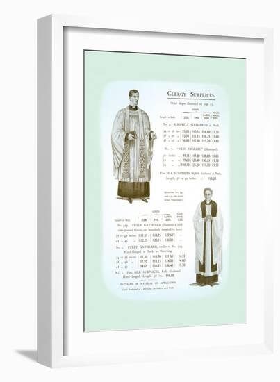 Clergy Surplices-null-Framed Art Print