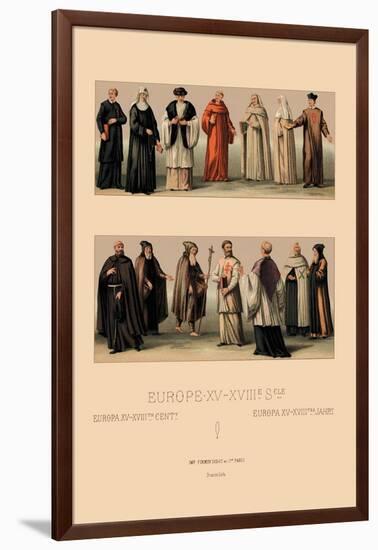 Clerical Costumes of the Fifteenth Through Eighteenth Centuries-Racinet-Framed Art Print