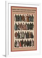 Clerical Garb of the Roman Catholic Cloisters-Friedrich Hottenroth-Framed Art Print