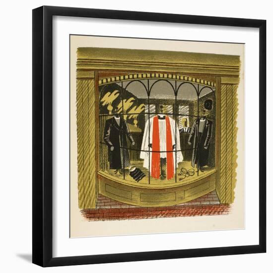 Clerical Outfitter-Eric Ravilious-Framed Giclee Print