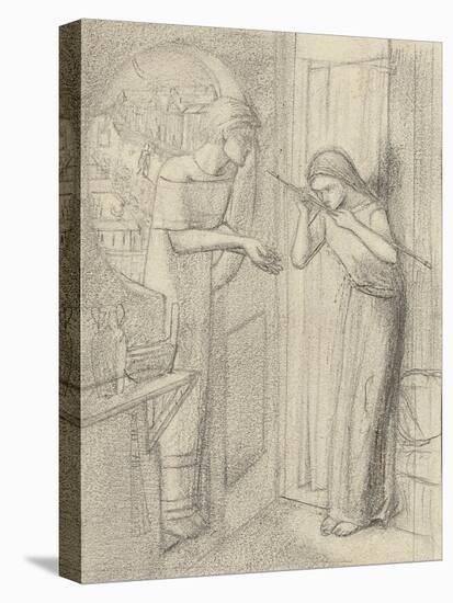 Clerk Saunders-Elizabeth Eleanor Siddal-Stretched Canvas