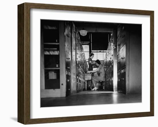 Clerks Working in File Room of the War Department Munitions Building-William C^ Shrout-Framed Photographic Print