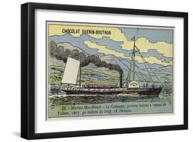 Clermont, the First Successful Steamboat, Built by Robert Fulton, 1807-null-Framed Giclee Print