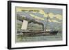 Clermont, the First Successful Steamboat, Built by Robert Fulton, 1807-null-Framed Giclee Print