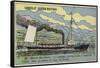 Clermont, the First Successful Steamboat, Built by Robert Fulton, 1807-null-Framed Stretched Canvas