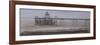 Clevedon Pier, Overcast, November-Tom Hughes-Framed Giclee Print