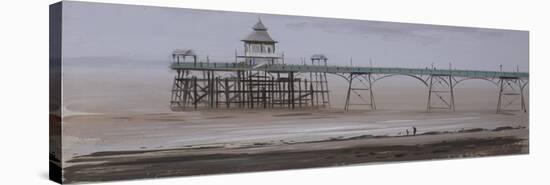 Clevedon Pier, Overcast, November-Tom Hughes-Stretched Canvas