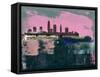 Cleveland Abstract Skyline II-Emma Moore-Framed Stretched Canvas