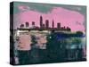 Cleveland Abstract Skyline II-Emma Moore-Stretched Canvas