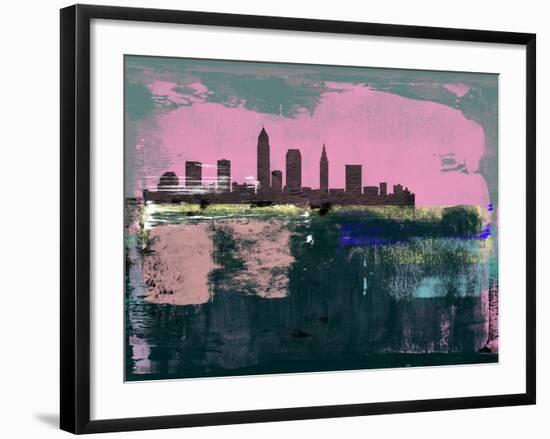 Cleveland Abstract Skyline II-Emma Moore-Framed Art Print