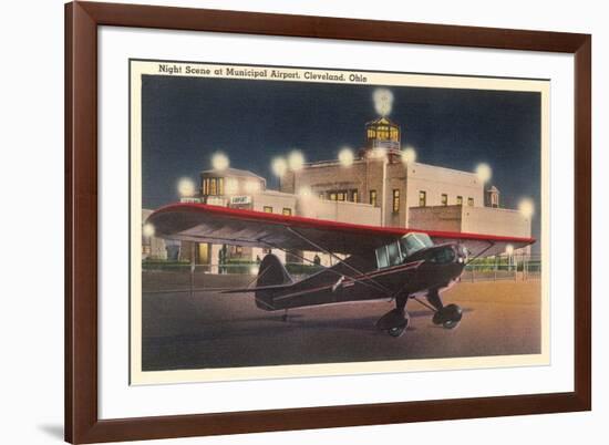 Cleveland Airport, Night-null-Framed Art Print