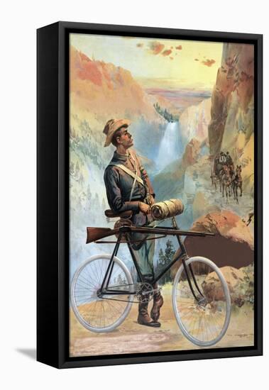 Cleveland Bicycle Co.-Knapp-Framed Stretched Canvas