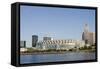 Cleveland Browns Stadium and City Skyline, Ohio, USA-Cindy Miller Hopkins-Framed Stretched Canvas