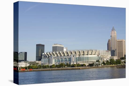 Cleveland Browns Stadium and City Skyline, Ohio, USA-Cindy Miller Hopkins-Stretched Canvas