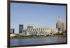 Cleveland Browns Stadium and City Skyline, Ohio, USA-Cindy Miller Hopkins-Framed Photographic Print