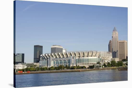 Cleveland Browns Stadium and City Skyline, Ohio, USA-Cindy Miller Hopkins-Stretched Canvas