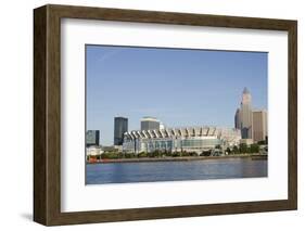 Cleveland Browns Stadium and City Skyline, Ohio, USA-Cindy Miller Hopkins-Framed Photographic Print