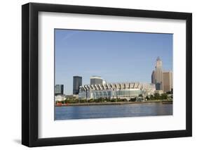 Cleveland Browns Stadium and City Skyline, Ohio, USA-Cindy Miller Hopkins-Framed Photographic Print