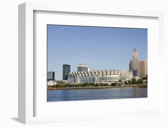 Cleveland Browns Stadium and City Skyline, Ohio, USA-Cindy Miller Hopkins-Framed Photographic Print