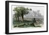 Cleveland, from Scranton's Hill, Ohio, USA, 19th Century-Harley-Framed Giclee Print