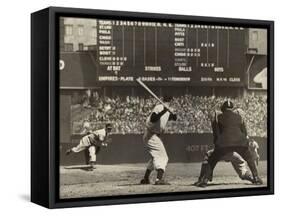 Cleveland Indians', Bob Feller, Pitching to New York Yankees' Joe Dimaggio-null-Framed Stretched Canvas