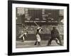 Cleveland Indians', Bob Feller, Pitching to New York Yankees' Joe Dimaggio-null-Framed Photo