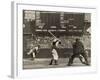 Cleveland Indians', Bob Feller, Pitching to New York Yankees' Joe Dimaggio-null-Framed Photo