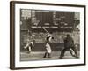 Cleveland Indians', Bob Feller, Pitching to New York Yankees' Joe Dimaggio-null-Framed Photo