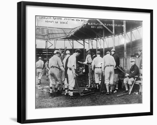 Cleveland Indians Choose Bats, Baseball Photo - Cleveland, OH-Lantern Press-Framed Art Print