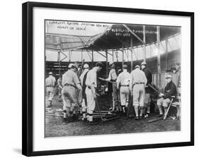 Cleveland Indians Choose Bats, Baseball Photo - Cleveland, OH-Lantern Press-Framed Art Print