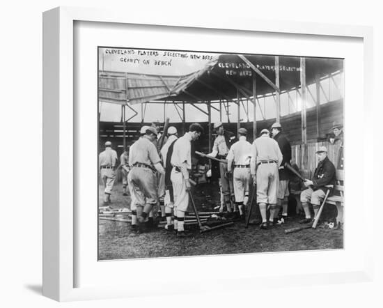 Cleveland Indians Choose Bats, Baseball Photo - Cleveland, OH-Lantern Press-Framed Art Print