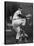 Cleveland Indians Herb Score Winding Up to Throw the Ball-George Silk-Stretched Canvas