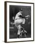 Cleveland Indians Herb Score Winding Up to Throw the Ball-George Silk-Framed Premium Photographic Print